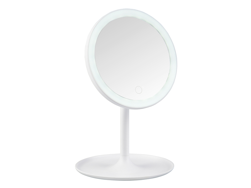 Kosmetikspiegel ELARA mit LED Beleuchtung in Weiß, Höhe 28,5cm