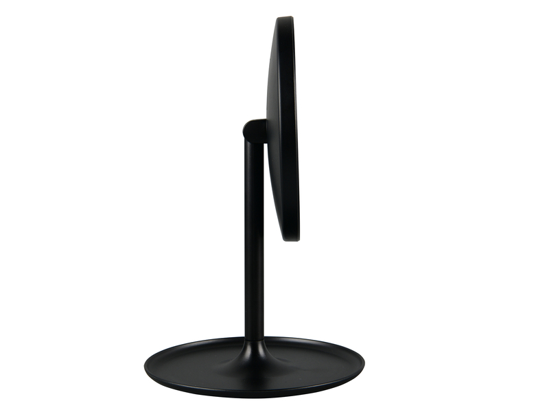Kosmetikspiegel ELARA mit LED Beleuchtung in Schwarz, Höhe 28,5cm