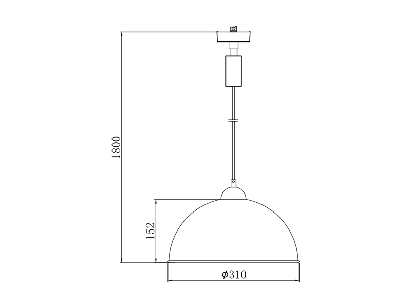 Pendelleuchte JIMMY mit Metallschirm Ø 31cm für DUOline Schienensystem