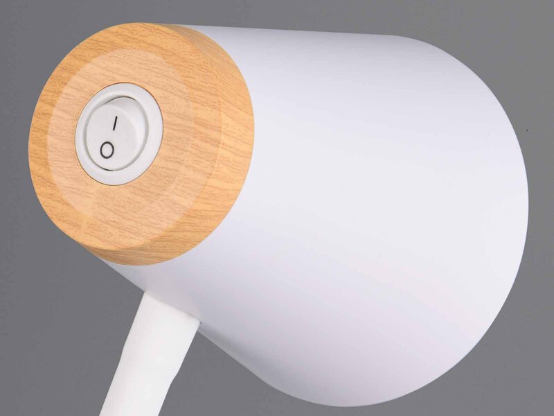 2er SET LED Schreibtischlampen Weiß flexibel biegsam, Höhe 36cm