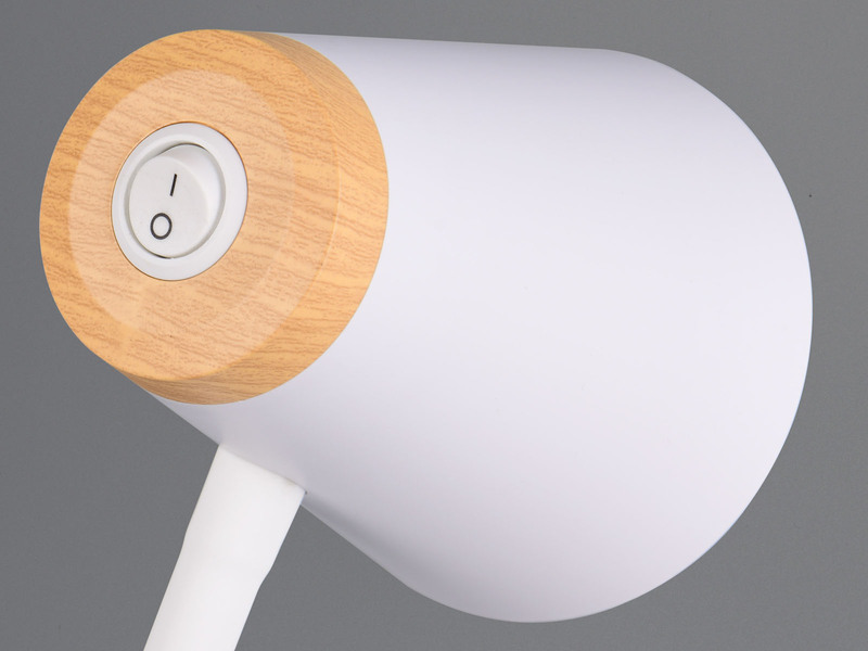LED Klemmlampe PONGO Weiß flexibel biegsam, Höhe 33cm