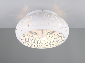 Deckenleuchte Weiß mit Ventilator & Fernbedienung inkl. E27 LED Ø 50cm