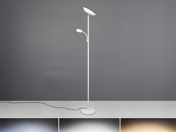 LED Deckenfluter SPECTER mit Leselampe, dimmbar & Lichtfarbe einstellbar, 178cm