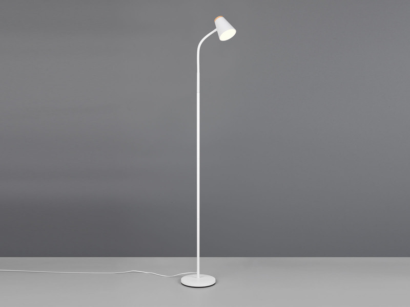 LED Stehlampe PONGO Weiß flexibel biegsam, Höhe 145cm