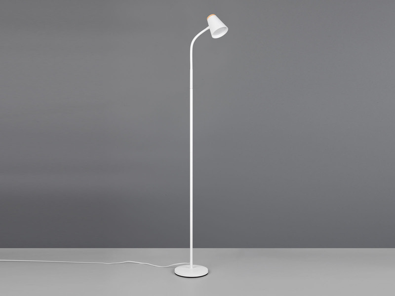 LED Stehlampe PONGO Weiß flexibel biegsam, Höhe 145cm