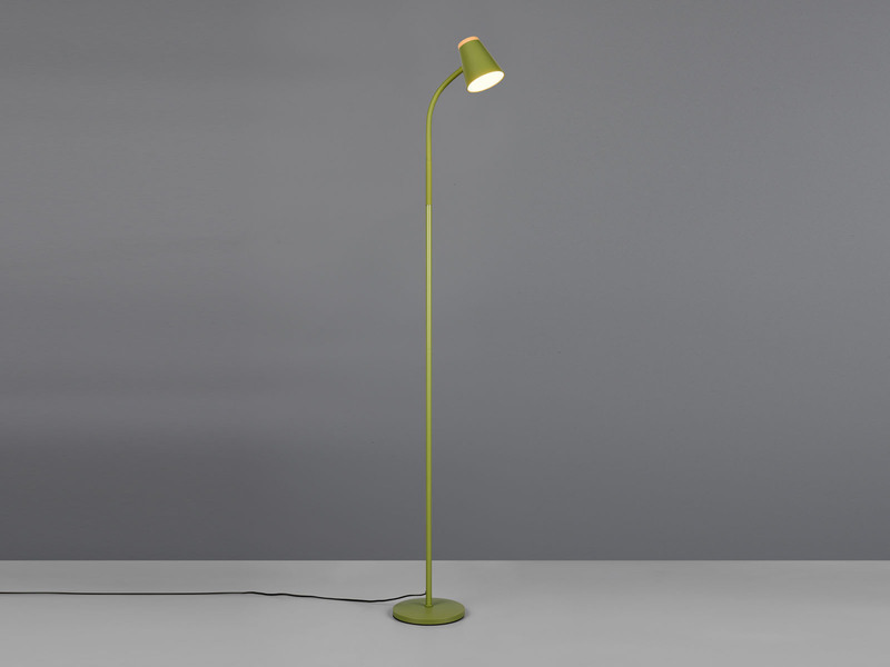 LED Stehlampe PONGO Grün flexibel biegsam, Höhe 145cm
