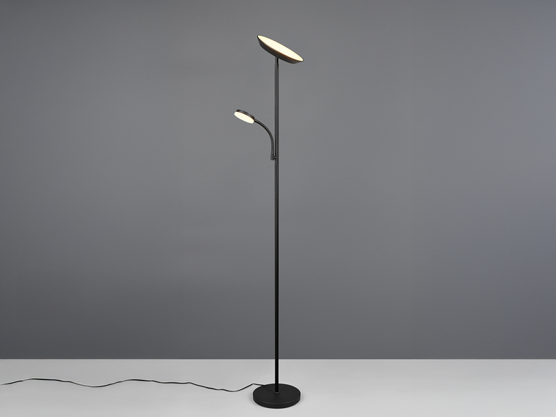 LED Deckenfluter SPECTER mit Leselampe, dimmbar & Lichtfarbe einstellbar, 178cm