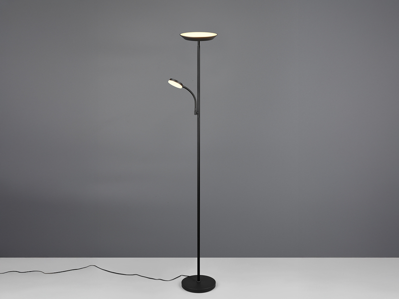 LED Deckenfluter SPECTER mit Leselampe, dimmbar & Lichtfarbe einstellbar, 178cm