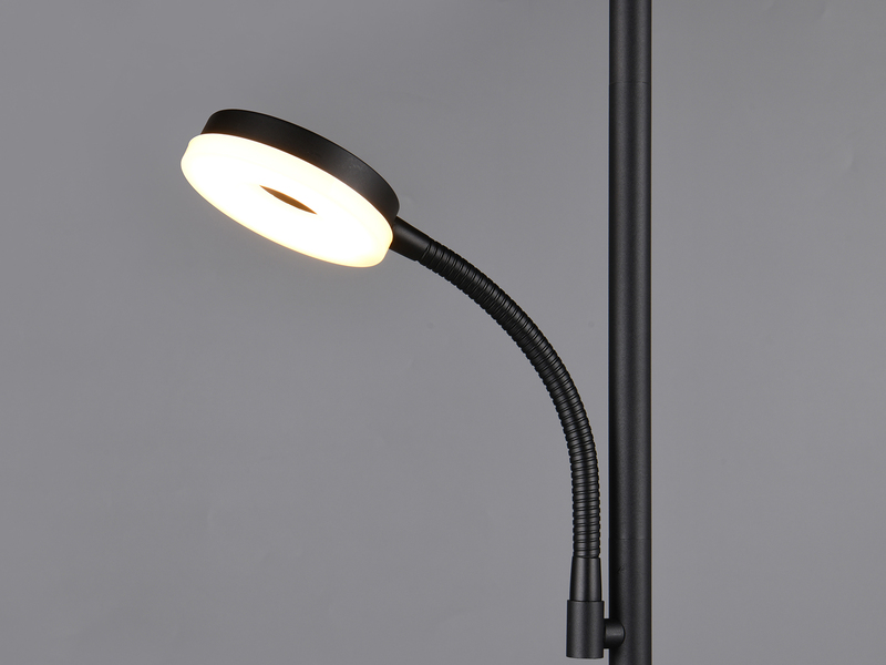 LED Deckenfluter SPECTER mit Leselampe, dimmbar & Lichtfarbe einstellbar, 178cm