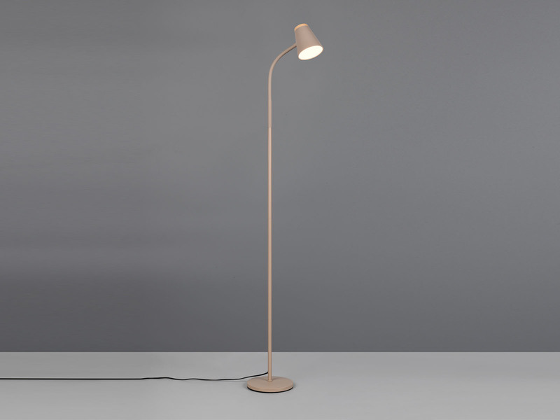 LED Stehlampe PONGO Beige flexibel biegsam, Höhe 145cm
