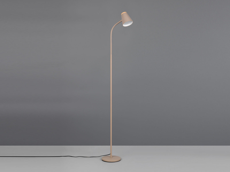 LED Stehlampe PONGO Beige flexibel biegsam, Höhe 145cm