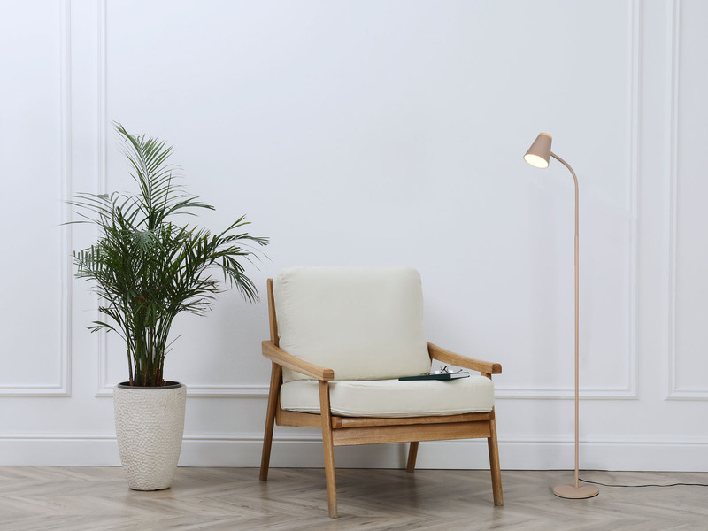 LED Stehlampe PONGO Beige flexibel biegsam, Höhe 145cm