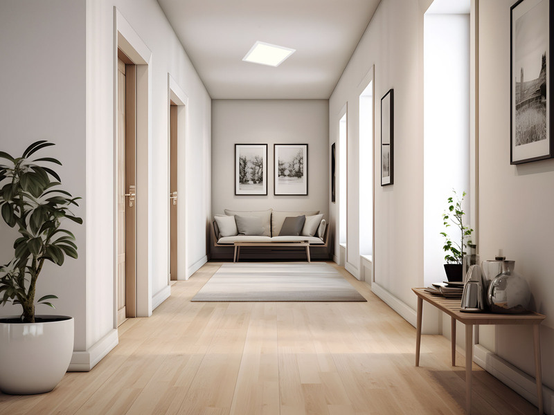 LED Deckenleuchte SIRIUS flach mit Bewegungsmelder, 29,5cm klein