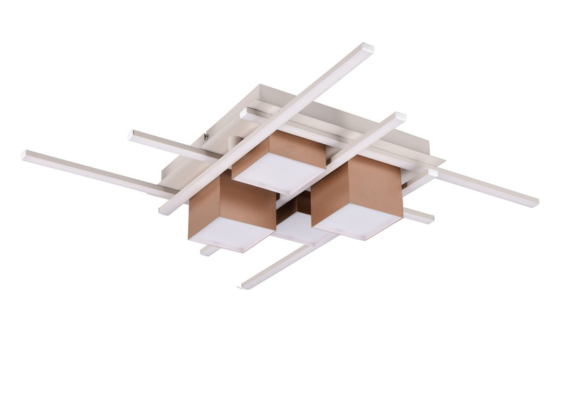 LED Deckenleuchte ROGER Coffee mit Fernbedienung, 70cm groß