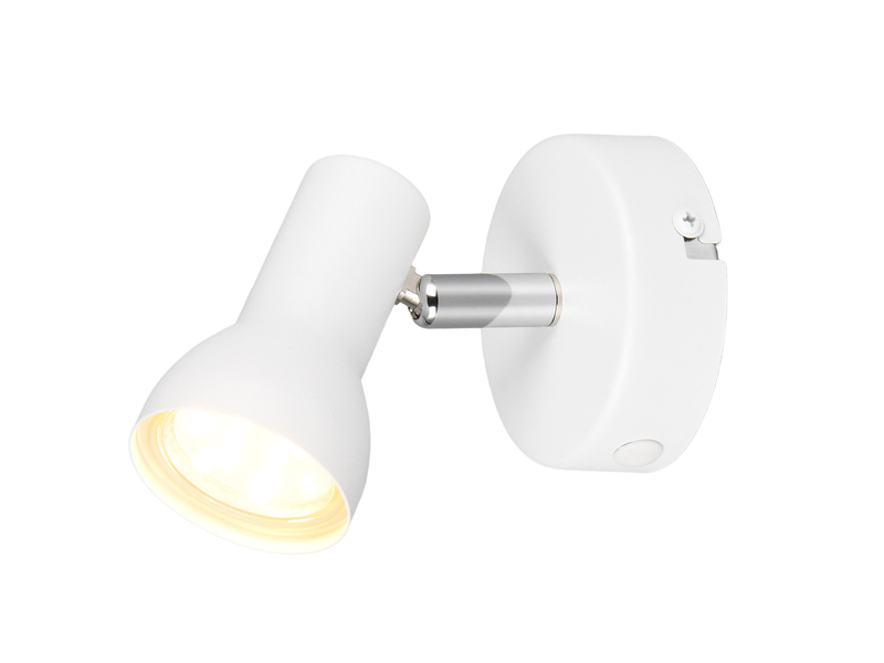 Wandstrahler CANTAR 1-flammig in Metall Weiß, Spot schwenkbar, Breite 8cm