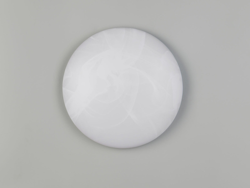 LED Deckenleuchte UMBRIA flach, Weiß marmoriert, rund Ø 28cm klein