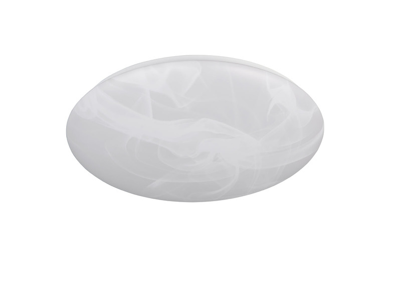 LED Deckenleuchte UMBRIA flach, Weiß marmoriert, rund Ø 38cm