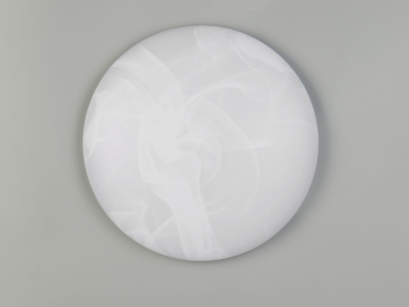 LED Deckenleuchte UMBRIA flach, Weiß marmoriert, rund Ø 38cm