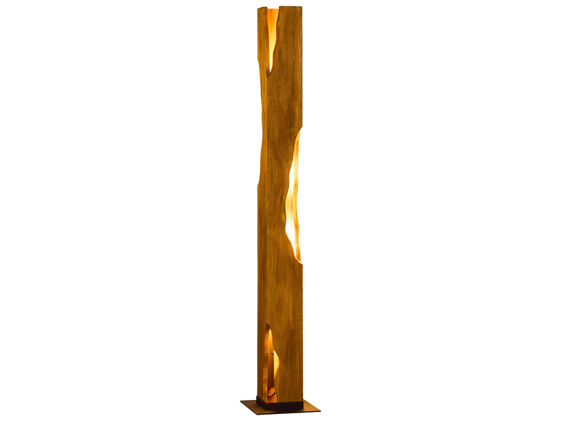 Stehlampe VENUS im Holzstamm Design aus Naturholz rusikal, Höhe 141cm