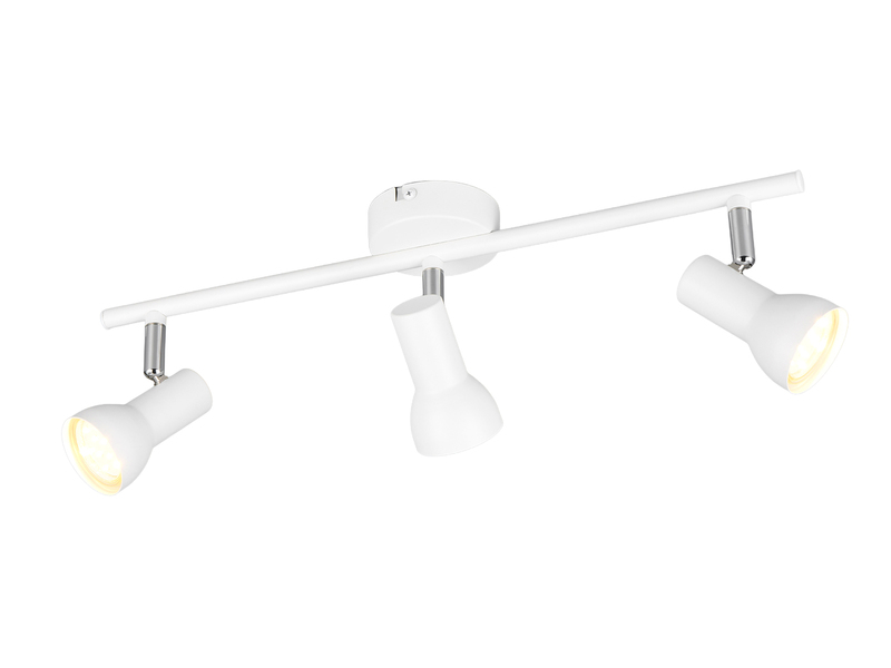 Deckenstrahler CANTAR 3-flammig Metall in Weiß, Spots schwenkbar, Breite: 45,5cm