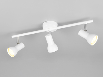 Deckenstrahler CANTAR 3-flammig Metall in Weiß, Spots schwenkbar, Breite: 45,5cm