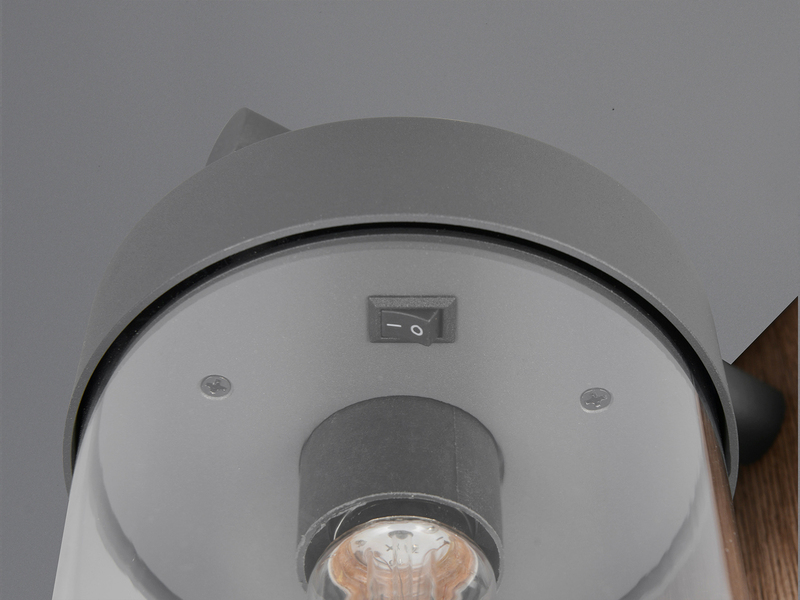 LED Außenwandleuchte Laterne im Landhausstil mit Holzoptik, Höhe 33cm