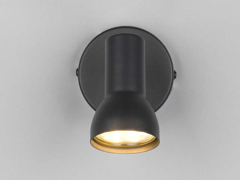 Wandstrahler CANTAR 1-flammig in Metall Schwarz, Spot schwenkbar, Breite 8cm