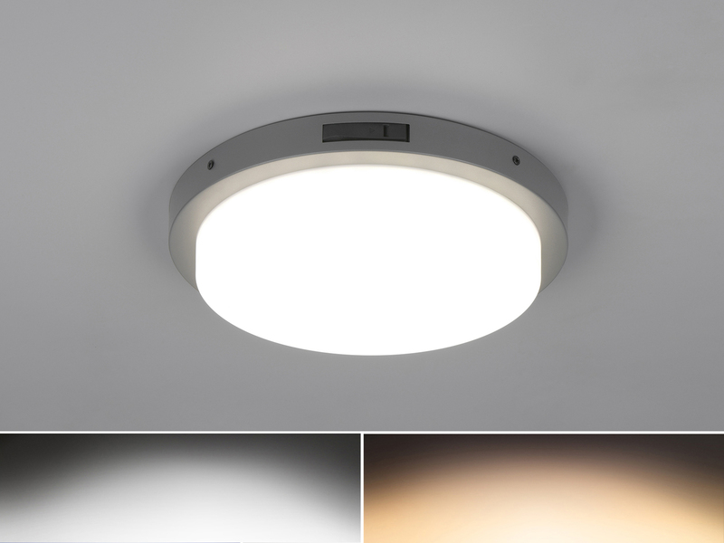 LED Außenwandleuchte BERMEJO mit Hausnummer & Bewegungsmelder Ø30cm