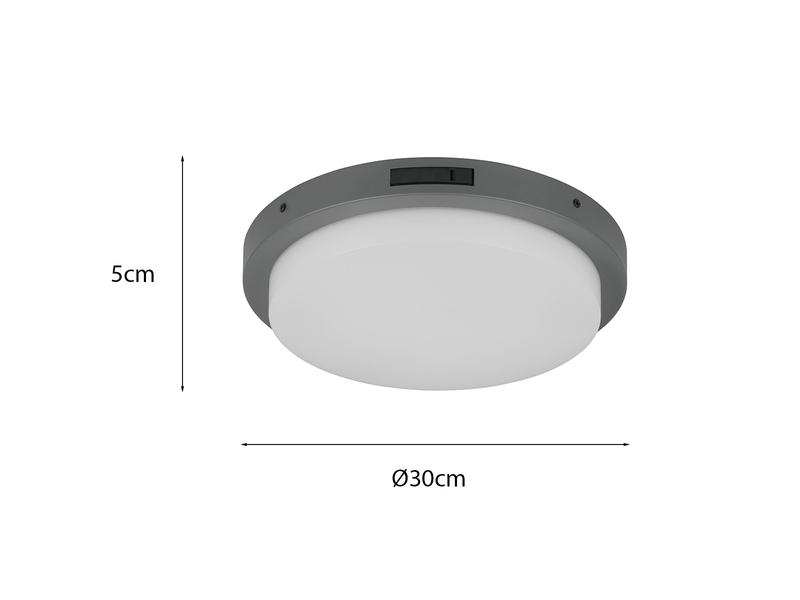 LED Außenwandleuchte BERMEJO mit Bewegungsmelder & Hausnummernset Ø 30cm