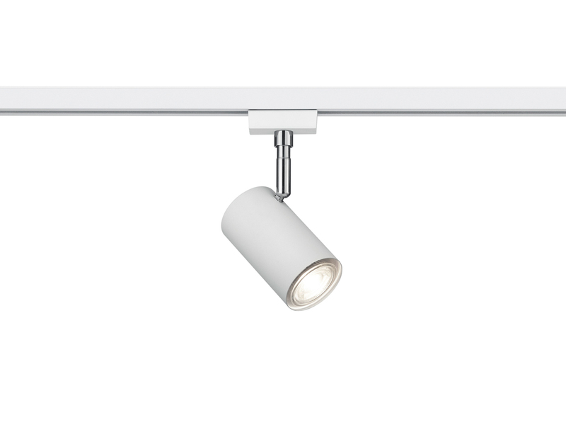 Lichtschienensystem Weiß mit 5 Spots & Einspeisung 3-adrig, Länge 202,5cm