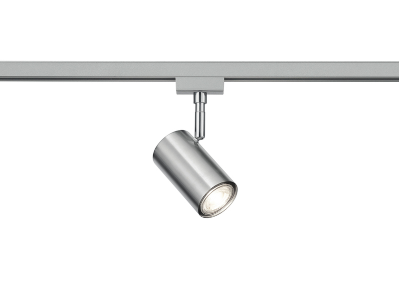 Lichtschienensystem mit 5 Spots Silber & Einspeisung 3-adrig, Länge 202,5cm