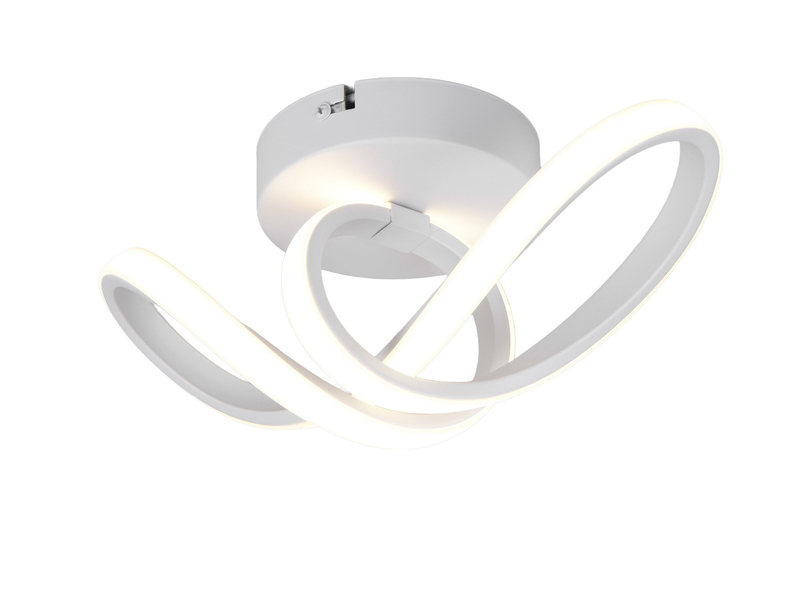 LED Decken- und Wandleuchte RUSA Metall in Weiß, Breite 28cm
