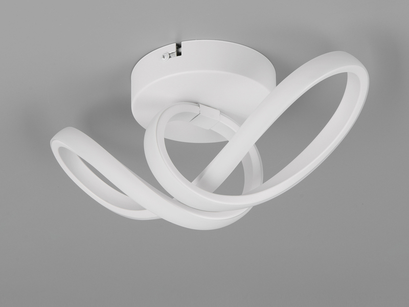 LED Decken- und Wandleuchte RUSA Metall in Weiß, Breite 28cm