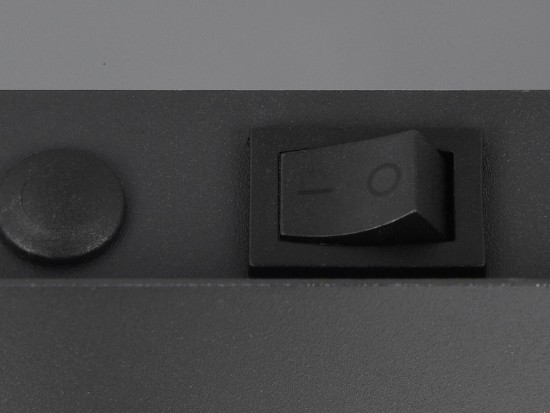 LED Wandstrahler Metall Schwarz / Coffee mit Schalter, Breite 12cm