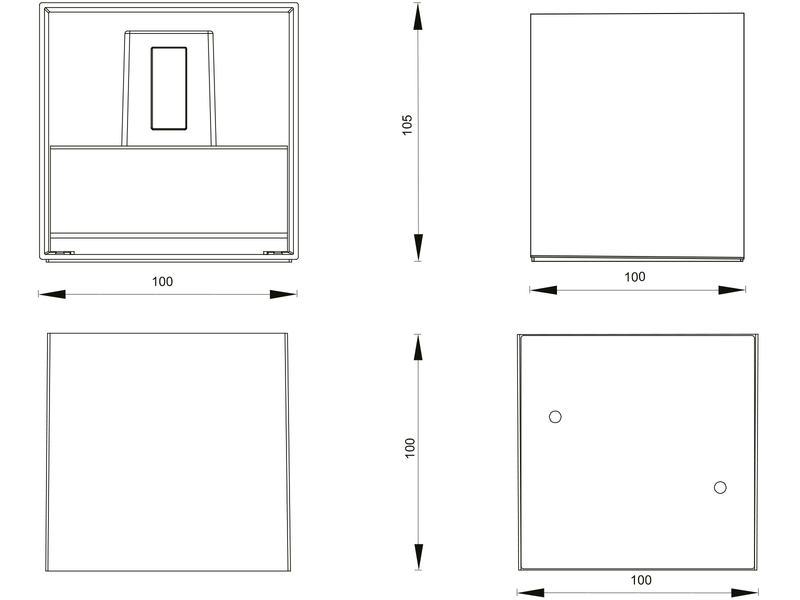 Akku Wandleuchte mit Bewegungsmelder und Schalter GENIE für Innen & Außen, 10cm