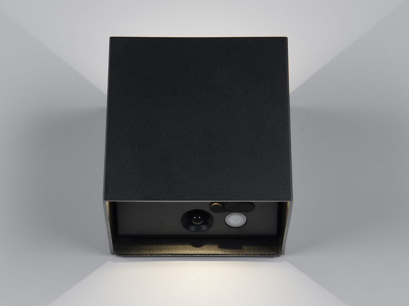 Akku Wandleuchte mit Bewegungsmelder und Schalter GENIE für Innen & Außen, 10cm