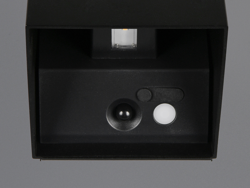 Akku Wandleuchte mit Bewegungsmelder und Schalter GENIE für Innen & Außen, 10cm