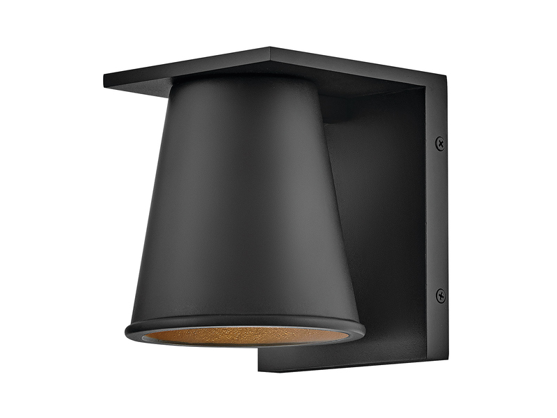 Kleine LED Außenwandleuchte HANS Schwarz, Salzluft resistent, Höhe 15,5cm