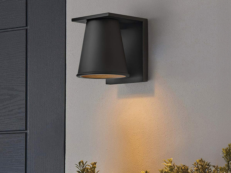 2er SET kleine LED Außenwandleuchten Schwarz, Salzluft resistent, Höhe 15,5cm