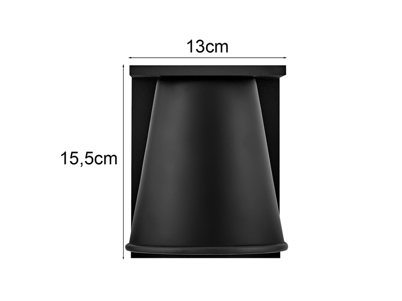 2er SET kleine LED Außenwandleuchten Schwarz, Salzluft resistent, Höhe 15,5cm