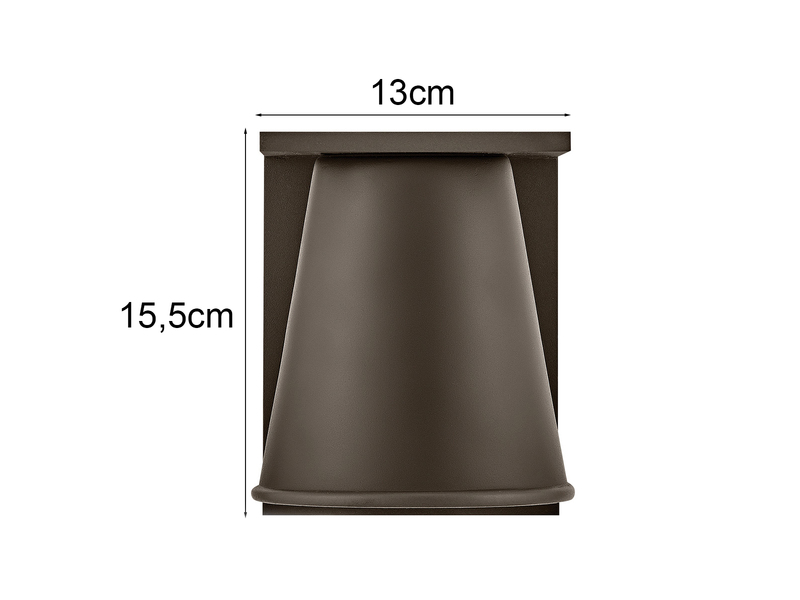 2er SET kleine LED Außenwandleuchten Bronzefarbig Salzluft resistent Höhe 15,5cm
