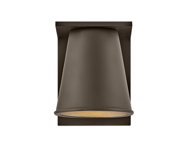 2er SET kleine LED Außenwandleuchten Bronzefarbig Salzluft resistent Höhe 15,5cm