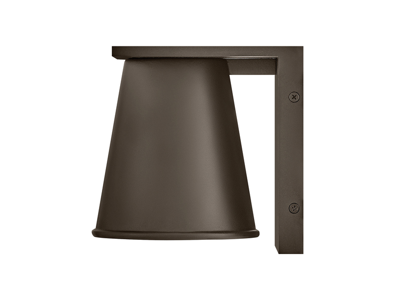 2er SET kleine LED Außenwandleuchten Bronzefarbig Salzluft resistent Höhe 15,5cm