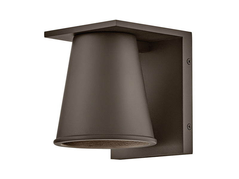 2er SET kleine LED Außenwandleuchten Bronzefarbig Salzluft resistent Höhe 15,5cm
