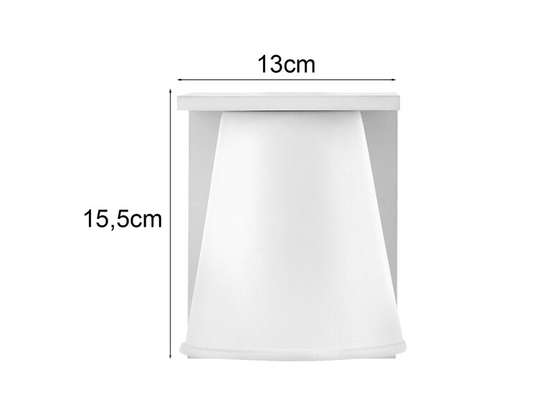 2er SET kleine LED Außenwandleuchten Weiß, Salzluft resistent Höhe 15,5cm