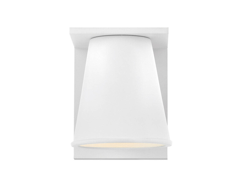 2er SET kleine LED Außenwandleuchten Weiß, Salzluft resistent Höhe 15,5cm