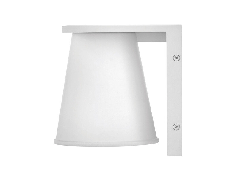 2er SET kleine LED Außenwandleuchten Weiß, Salzluft resistent Höhe 15,5cm