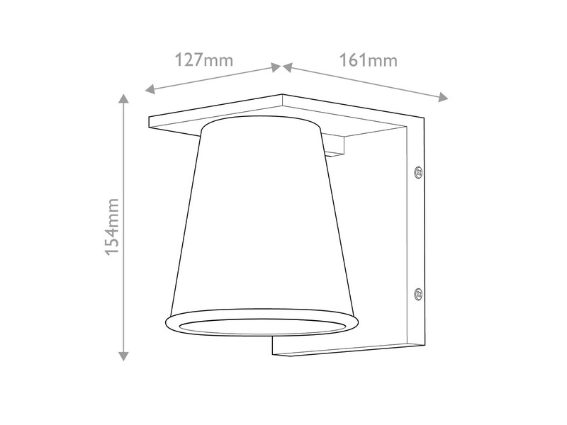 2er SET kleine LED Außenwandleuchten Weiß, Salzluft resistent Höhe 15,5cm
