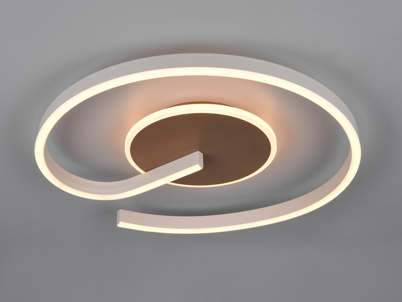 Deckenleuchte CALLE in Coffee flach, LED dimmbar & Lichtfarbe einstellbar Ø 50cm
