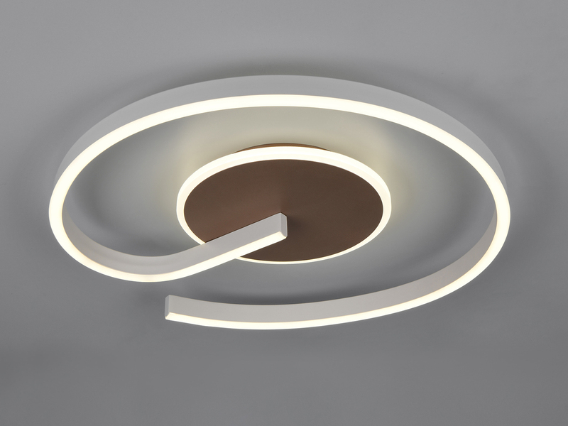 Deckenleuchte CALLE in Coffee flach, LED dimmbar & Lichtfarbe einstellbar Ø 50cm